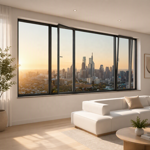 Minimalist Design Tilt and Turn Window Double Glazed Window Thermal Break Slim Narrow Frame