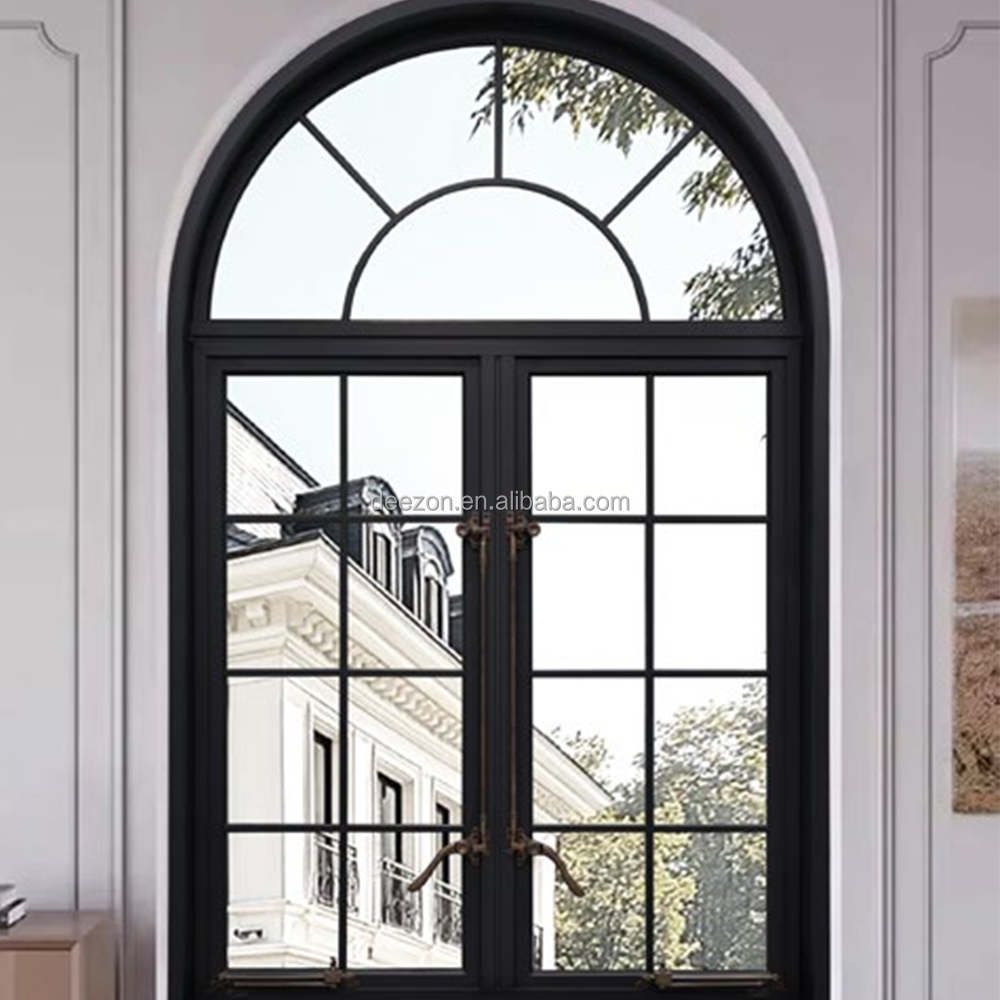 High Quality Aluminium Alloy French Windows Horizontal Aluminum Window for Kitchen Outdoor Hotel Use Residential Commercial