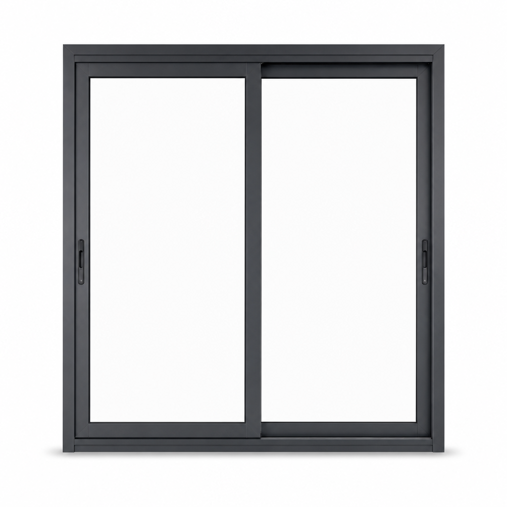 Aluminum Side Pressure Sliding Door Hurricane Impact Heavy Duty Windproof Waterproof Tempered Glass Patio Door