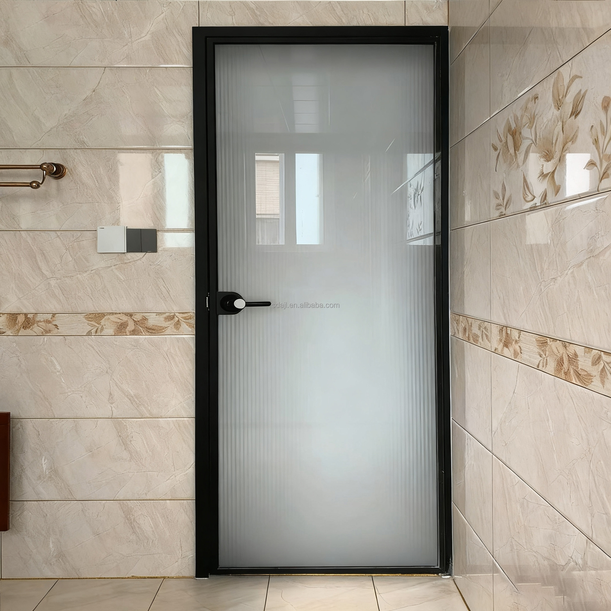 Design the Space Price of Aluminum Bathroom Flat Door Glass and Other Frosted Glass Doors