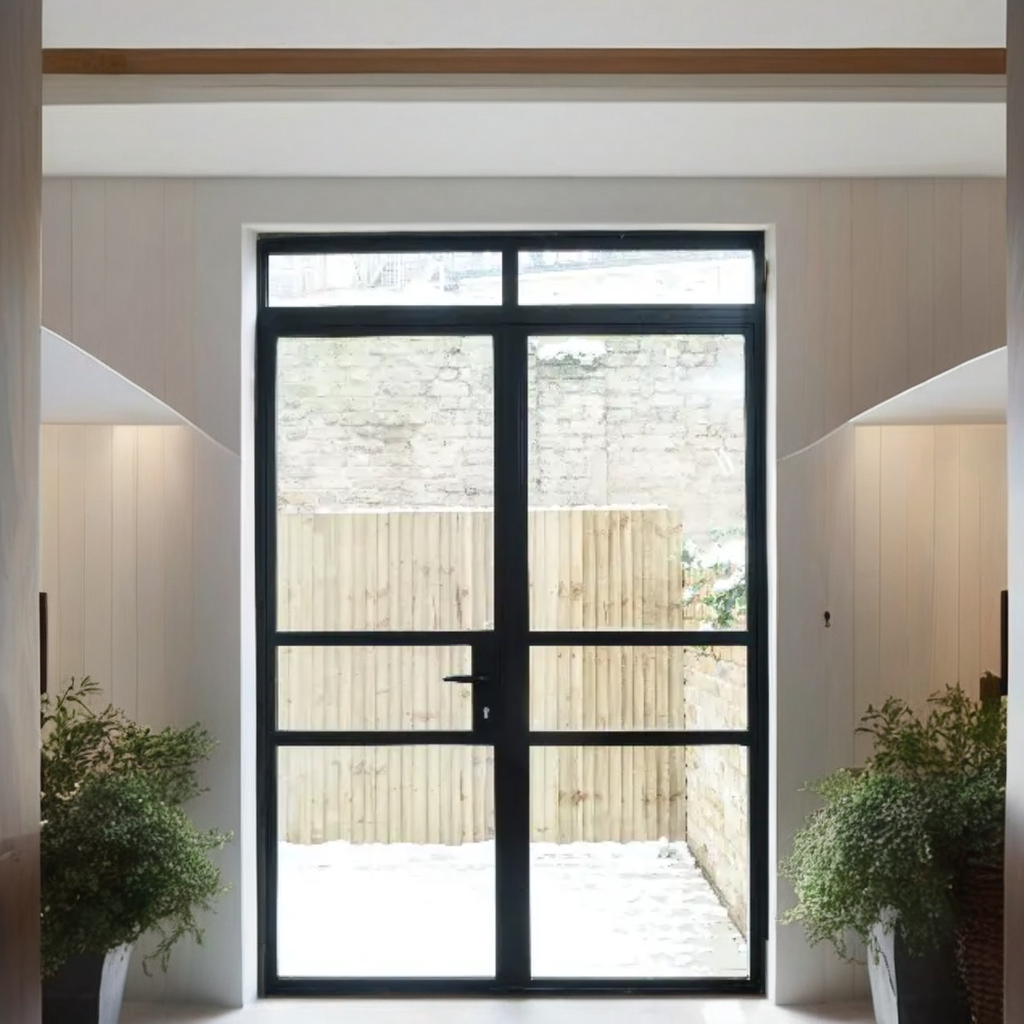 Optional Low-E Glass Eco-Friendly Simline Frame Aluminium Heritage French Doors Thermal Polyamide Break Exterior Living Room