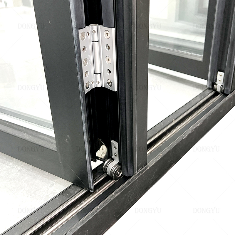 Hot Sale Aluminium Alloy Glass Bifold Door Puertas De Cristal Para Exterior Waterproof Design Folding Door for Restaurant