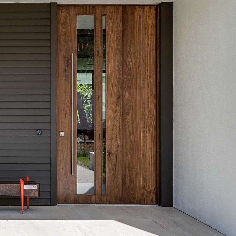 CBMmart Miami-Dade Certificate NFRC North American Style Panel Tempered Glass Aluminium/Metal Modern Entrance Front Pivot Doors