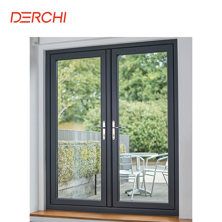 Exterior Commercial High Impact Swing Entry Doors with Mosquito Net Thermal Break Interior Aluminum French Casement Door