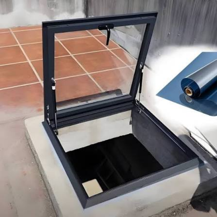 Black Aluminum Pitched Roof Skylight Awning Double Glazed Waterproof Built in Roller Blind Custom Size for Villa House