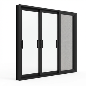 Slim Profile Aluminum Sliding Glass Door with Screen