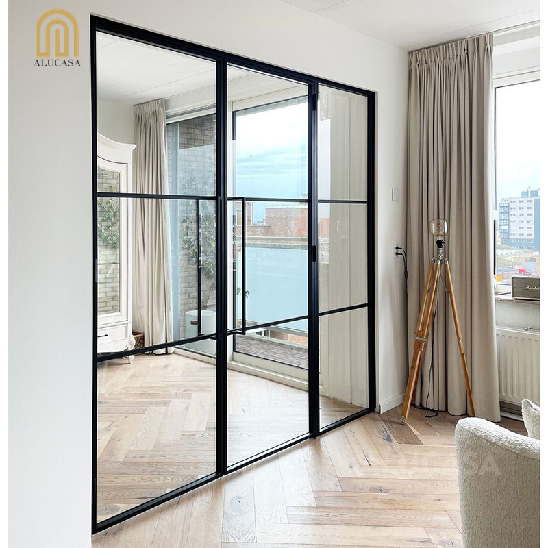 European Standard Iron Doors Interior Steel Framed Glass Doors Crittall Style French Doors