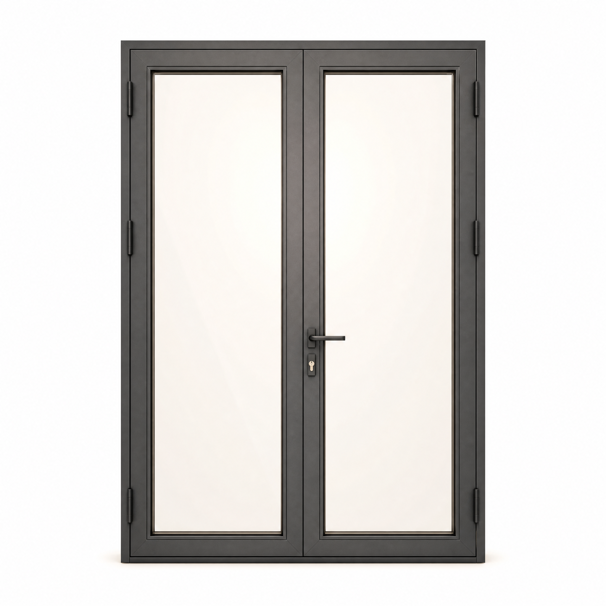 Miami NOA Approved Aluminum Alloy Hinged Door Impact Resistant Hurricane Proof Double Glass Exterior Front Door For House Villa