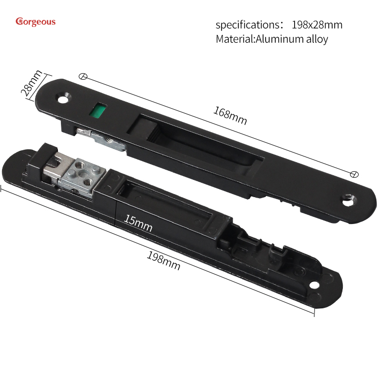 Gorgeous Hardware Modern Kitchen Balcony White Black Aluminium Sliding Window Door Safety Lock