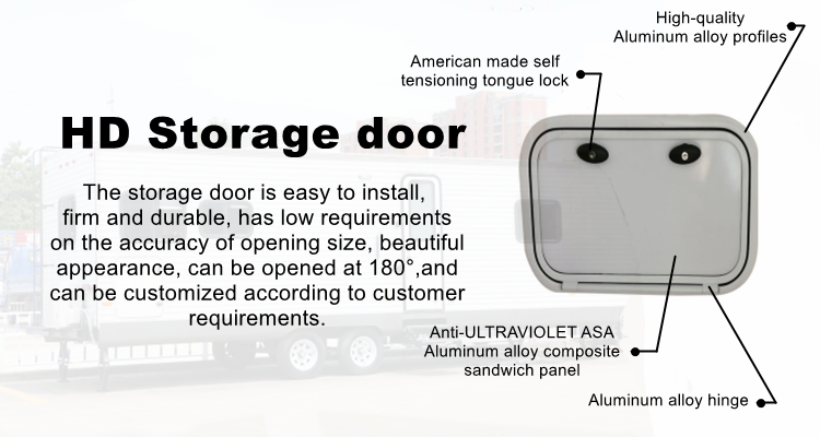 Manufacturer High Quality Aluminum Alloy RV Caravan Motorhome Hatch Door