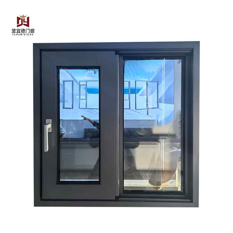 European Style Aluminum Window Sliding Window Aluminum Alloy Double Glass Smooth Windproof for Living Room School/for House
