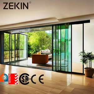 Customized Slim Narrow Multi-Panel Sliding Glass Partition Doors