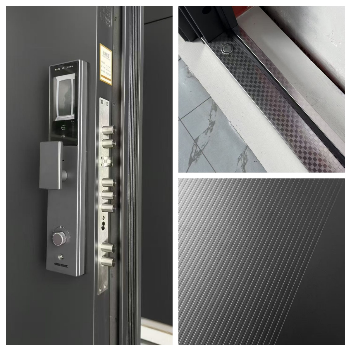 Modern Minimalist Anti-Theft Aluminum Alloy Door Security Entry Side Opening Sliding For Commercial Outdoor Garden For Apartment