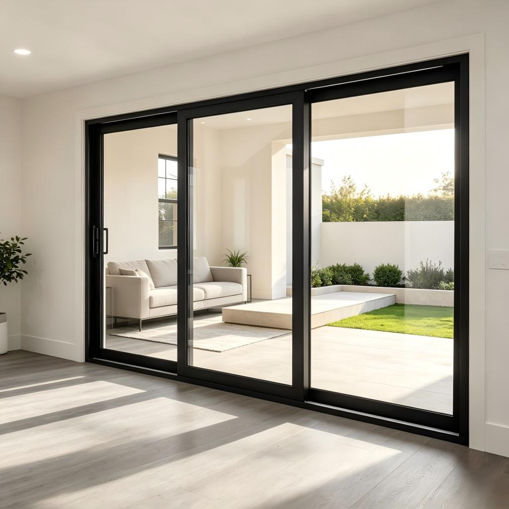 Home Use Waterproof Thermal Break Aluminum Glass Patio Door