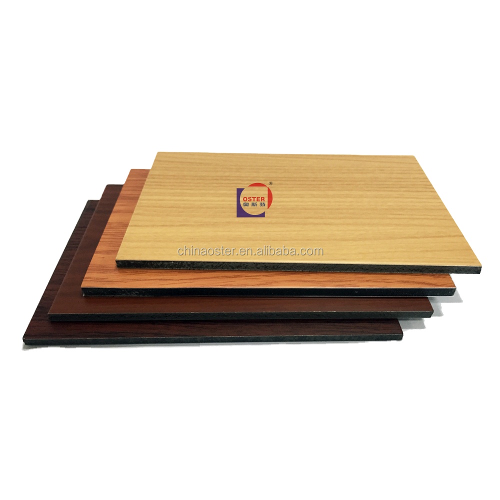 Modern Waterproof 3mm Apartment Kitchen Cabinet Door ACP Anti-static Fireproof Aluminum Composite Panel Wood Grain Board