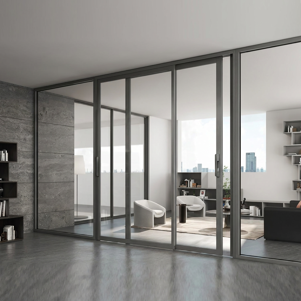 110 Casement Window Integrated Screen Thermal Break Flush Interior Exterior Tempered Hollow Glass