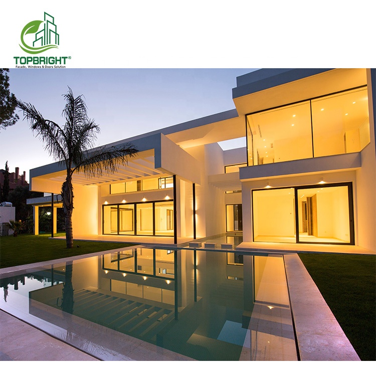 American Style Large Window Double Glazed Glass Big Aluminum Picture windows System