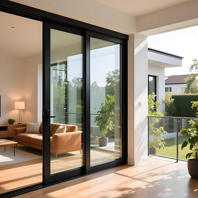 Manufacturer Sliding Doors for Balcony Side Glass Door Australian Style Aluminum Alloy Sliding Doors with Tempered Double Glazed