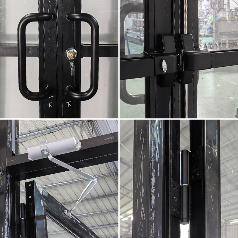 Heavy Duty Aluminum Glass Commercial Storefront Entry Door