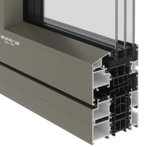 2.0mm Flush Design Aluminum Windows Thermal Break Triple Sealing High Performance Acoustic