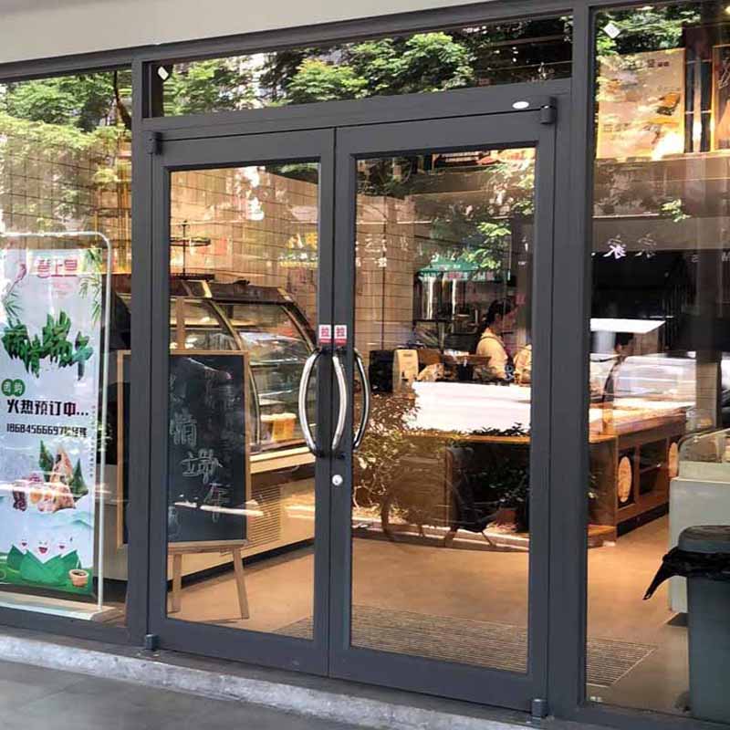 High Quality Aluminum Fixed Windows Hurricane Impact Glass Storefront Entrance Door