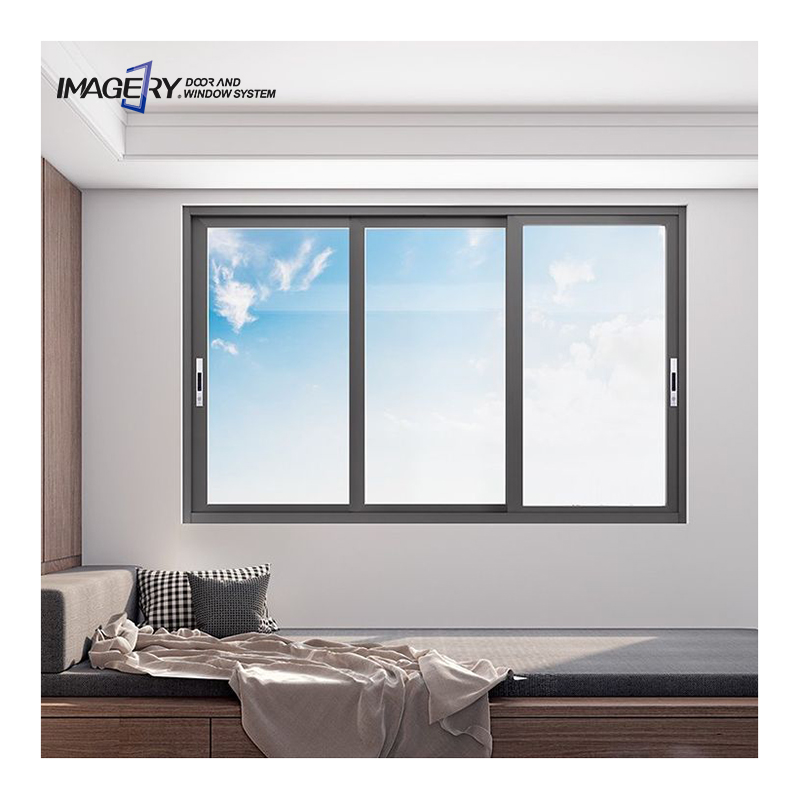 Modern 3 Tracks Aluminum Door and Window Triple Glazed Tempered Glass Aluminium Double Glass Sliding windows