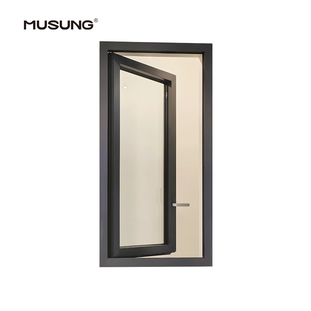Aluminum Windows Hotel House Out Swing Ultra Slim Narrow Frame Customized Low-E Thermal Break Casement Windows