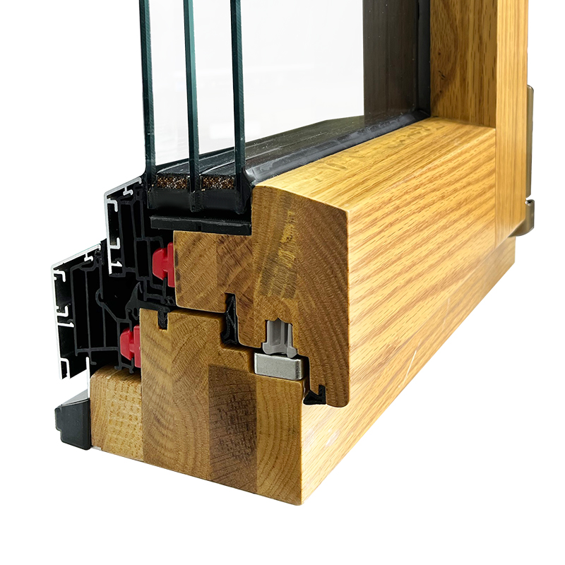Modern Customized China Super Energy Efficient Aluminium Clad Wood Glass Windows Passive Windows