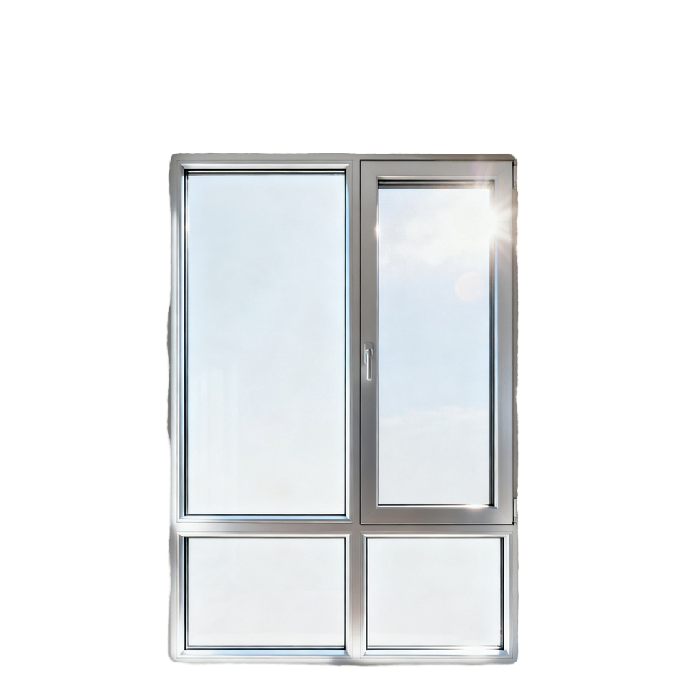 Modern Design Thermal Break Aluminum Alloy Casement Windows Horizontal Swing Opening Heat Insulation Basement Apartment