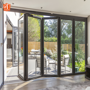 Hurricane Proof Aluminum Low-E Glass Bifold Folding Door