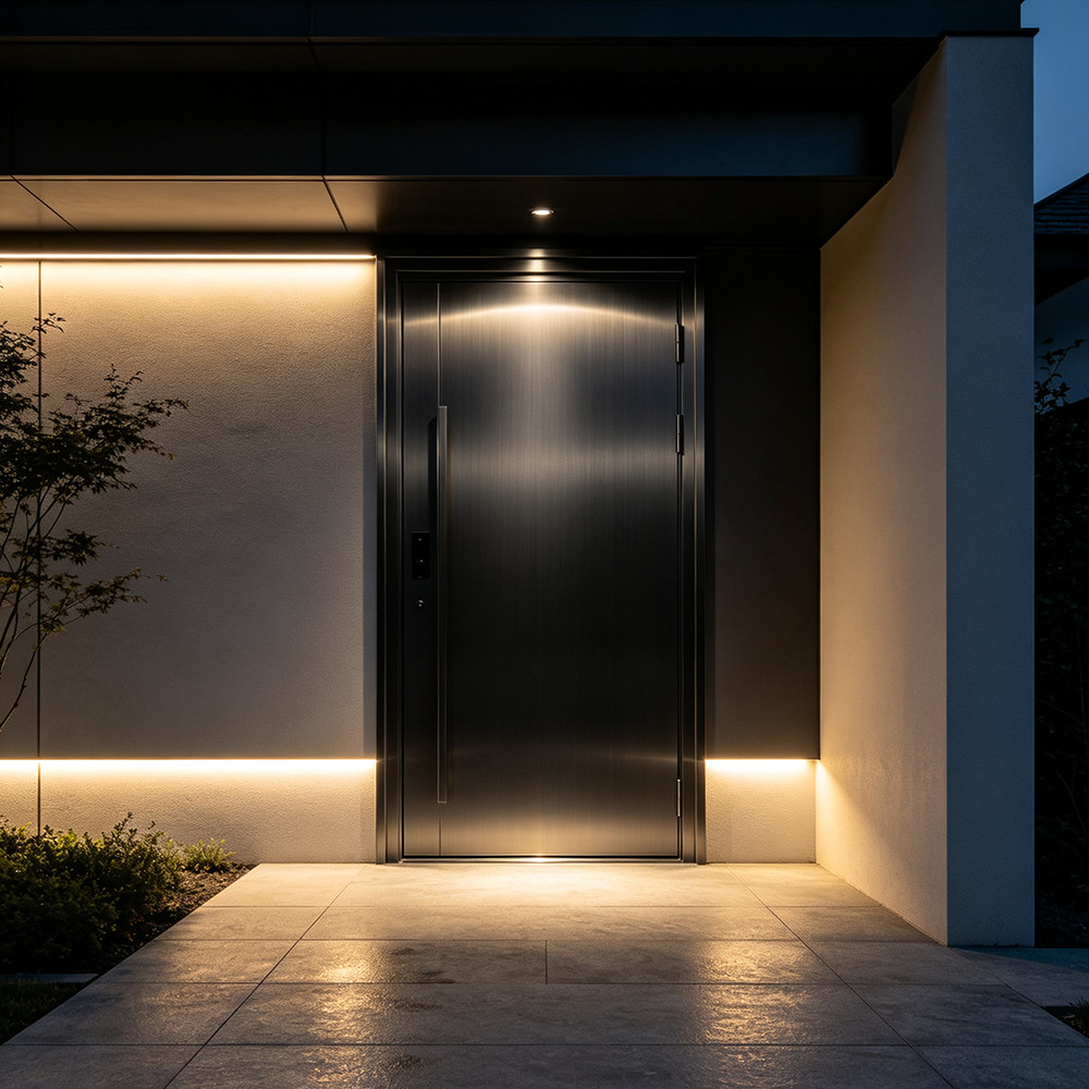 Custom Stainless Steel Entry Door