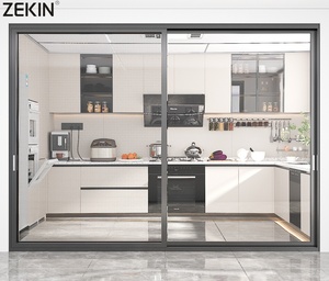 Factory Double Glass 3 Track Aluminum Sliding Door NFRC AS2047 Certification