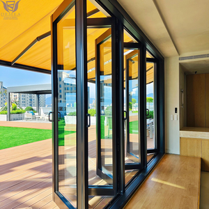 DEMEA Soundproof Home Office Garden Room Aluminium Frame Double Glazing Folding Door
