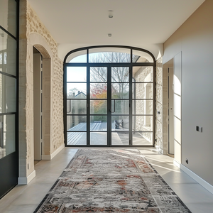 European Aluminum Swing Casement Flush Glass Door