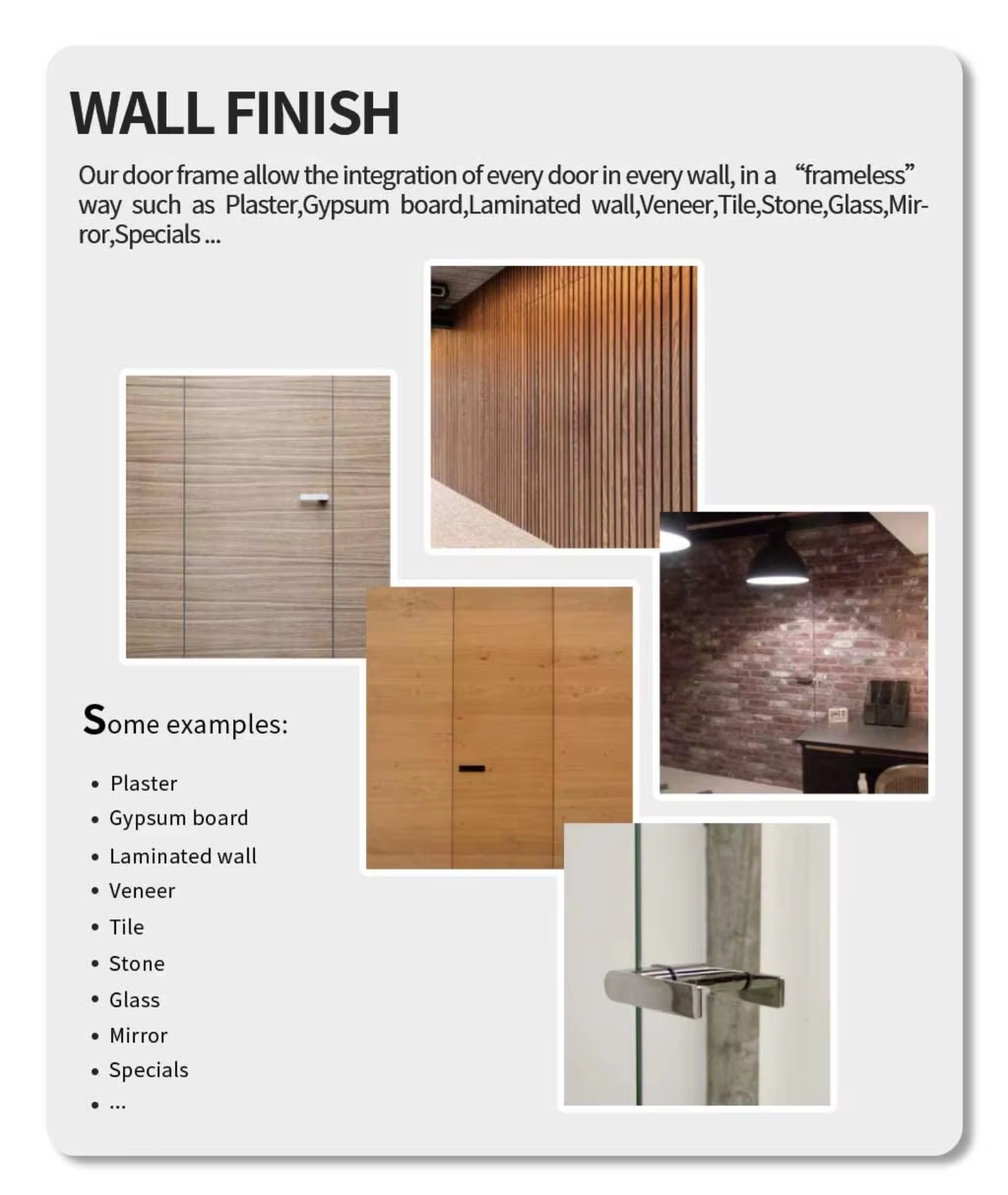 Foshan Manufacturer Modern Interior Aluminum Wooden Frame Swing Door Custom Solution for Residential Room
