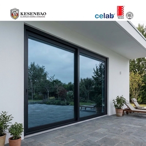 Heavy Duty Reflective Glass Aluminum Sliding Doors With Flyscreen