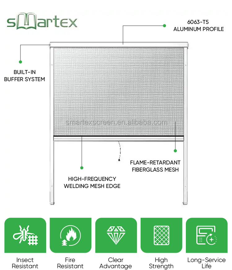 Retractable Sliding Wheels Roller Insect Mosquito Net Door Aluminum Shutter Screen Mesh Window With Fiberglass Mosquito Net