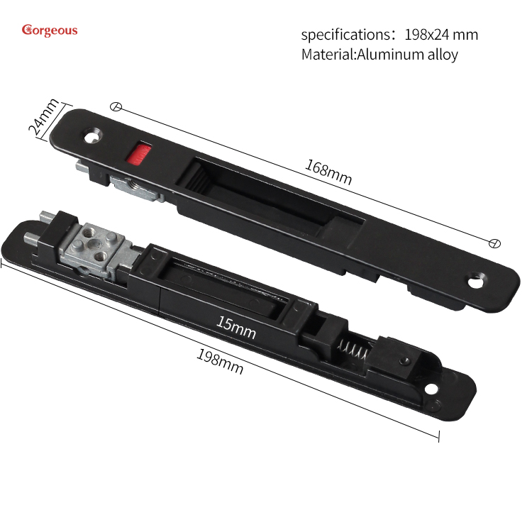 Gorgeous Hardware Modern Kitchen Balcony White Black Aluminium Sliding Window Door Safety Lock