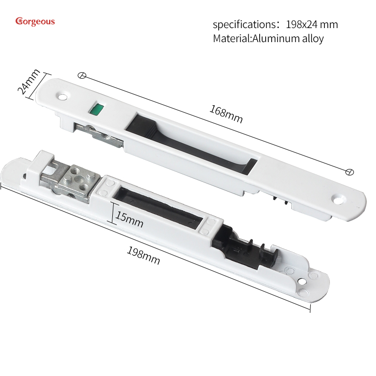 Gorgeous Hardware Modern Kitchen Balcony White Black Aluminium Sliding Window Door Safety Lock