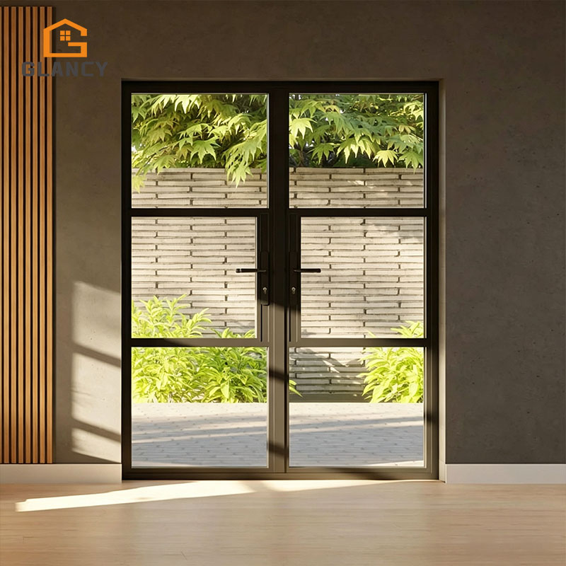 Heritage Style Exterior Black Aluminium French Doors External Glass Door