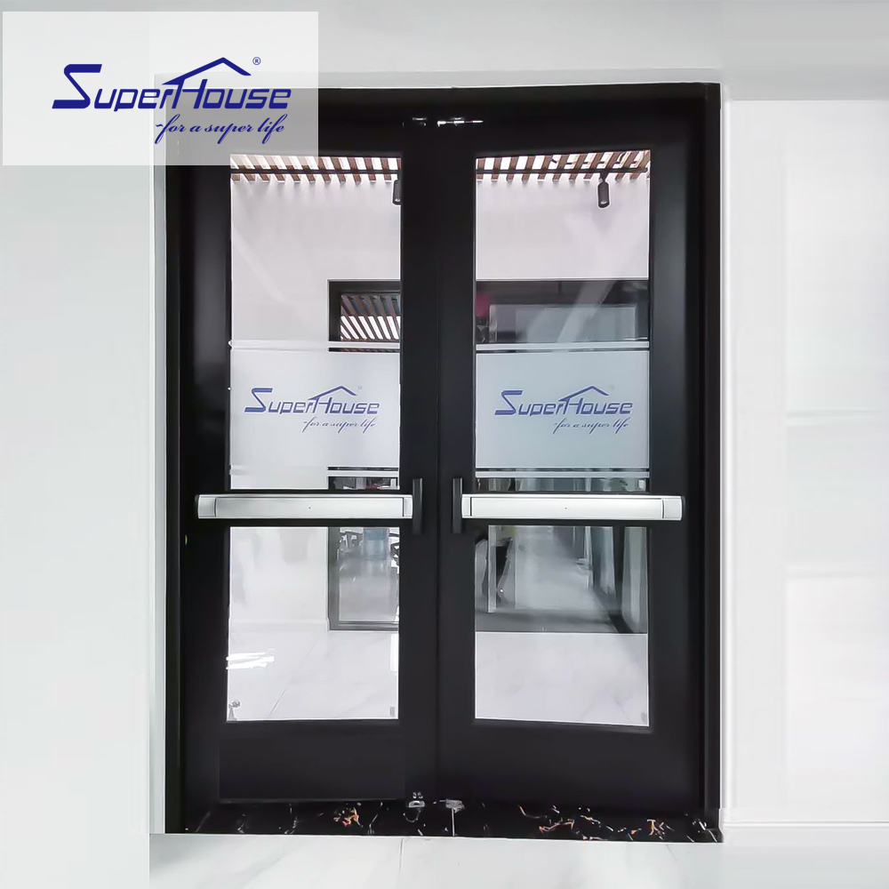 Modern Fire Rated 30/60/90/120 Minutes Steel Aluminum Glass Safety Escape Door For Interior Commercial Buildings Emergency Exit