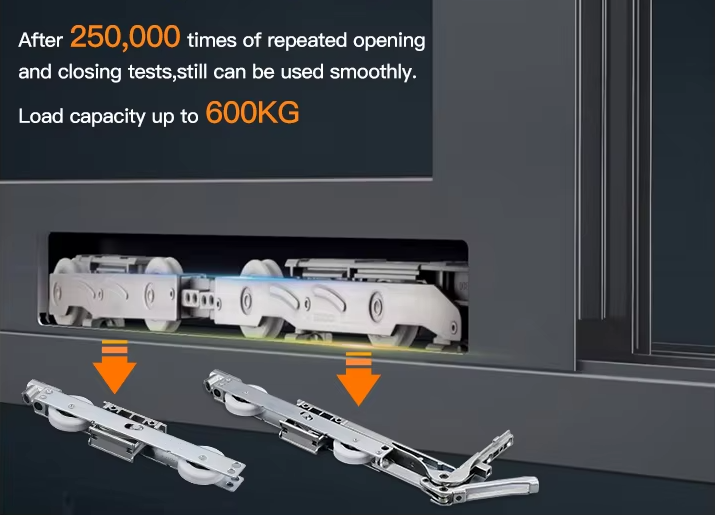 As2047 NFRC Double Glass Stacker Doors Commercial Exterior Patio Stacking Balcony Silm Narrow Frame Aluminum Sliding Doors