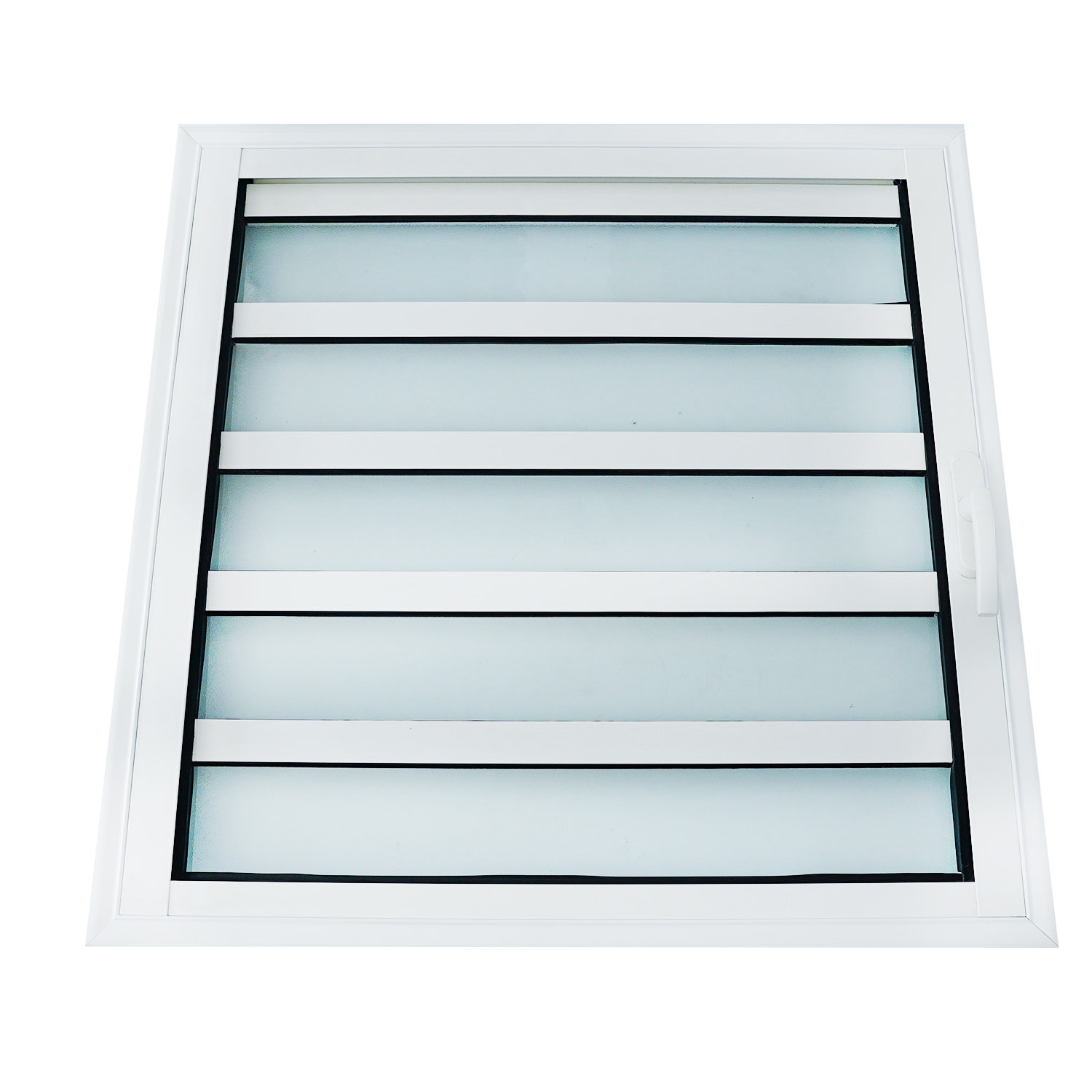 Tempered Glass Jalousie Window Louvre windows with Aluminum Frame and Glass Slates