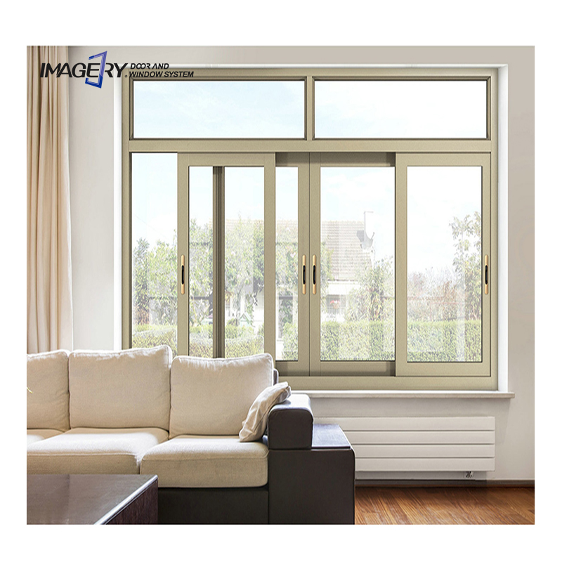 Modern 3 Tracks Aluminum Door and Window Triple Glazed Tempered Glass Aluminium Double Glass Sliding windows