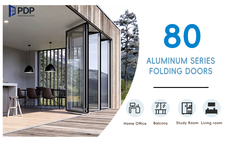 OEM Modern Style Folding Windows and Doors for Balcony China Manufacture Aluminum Alloy Steel Materials for Exteriors Villas