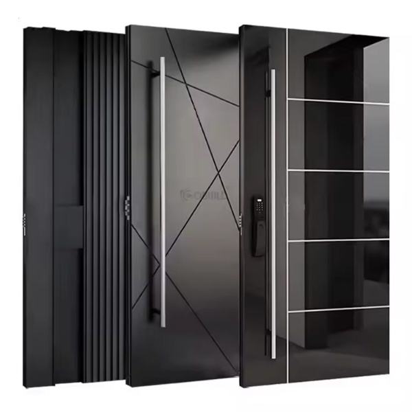European High Quality Luxury Cast Aluminum Exterior Door Hurricane Impact Front Doors Security Villa Entrance Door