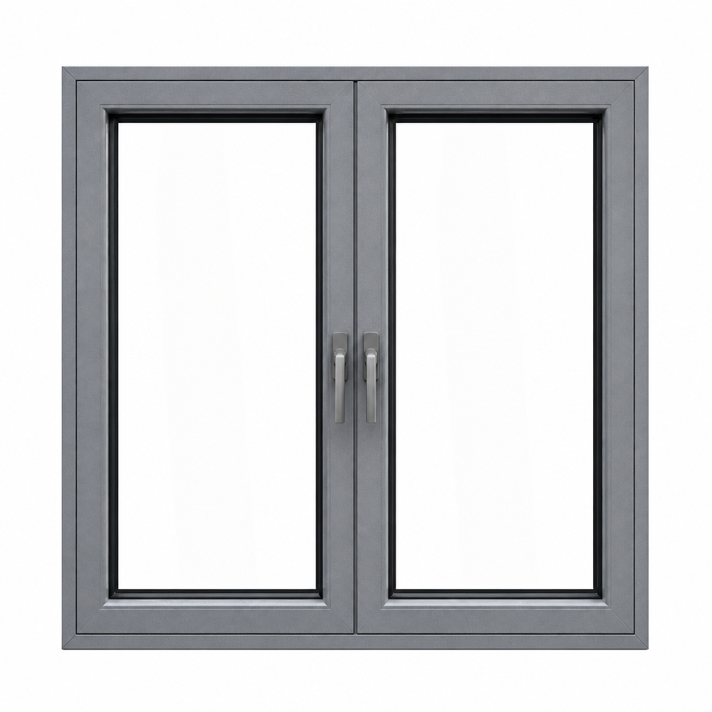 Aluminum Customized Double Glazed Anti-Theft Modern Simple Design Narrow Frame Swing Balcony Window Casement House Windows