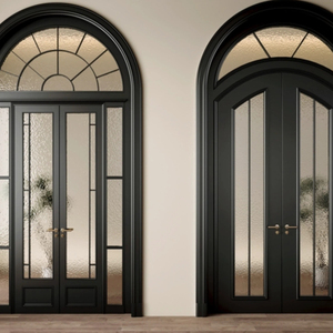 ALUFRONT Insulated Arched Antique Heritage Aluminium French Front Doors