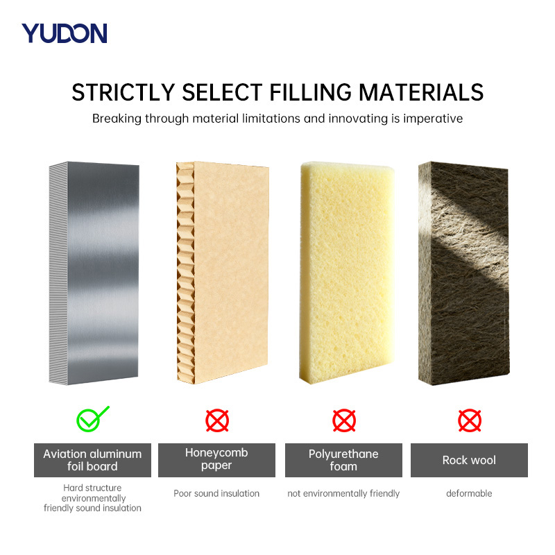YUDON DOOR Aluminum Glass Door Main Entrance Door Single Leaf Custom Size Luxury Style with Video Intercom for Home Builders