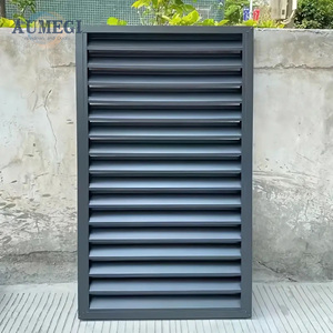 AUMEGI Uniform Lighting Automatic Aluminum Shutter Thickened Blades Jalousie Window Public Facilities Window to Louver
